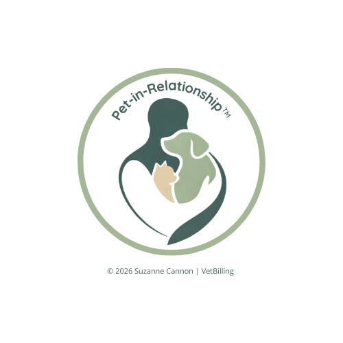 Visual representation of Pet-in-Relationship concept showing a human in embrace of unity with dog and cat